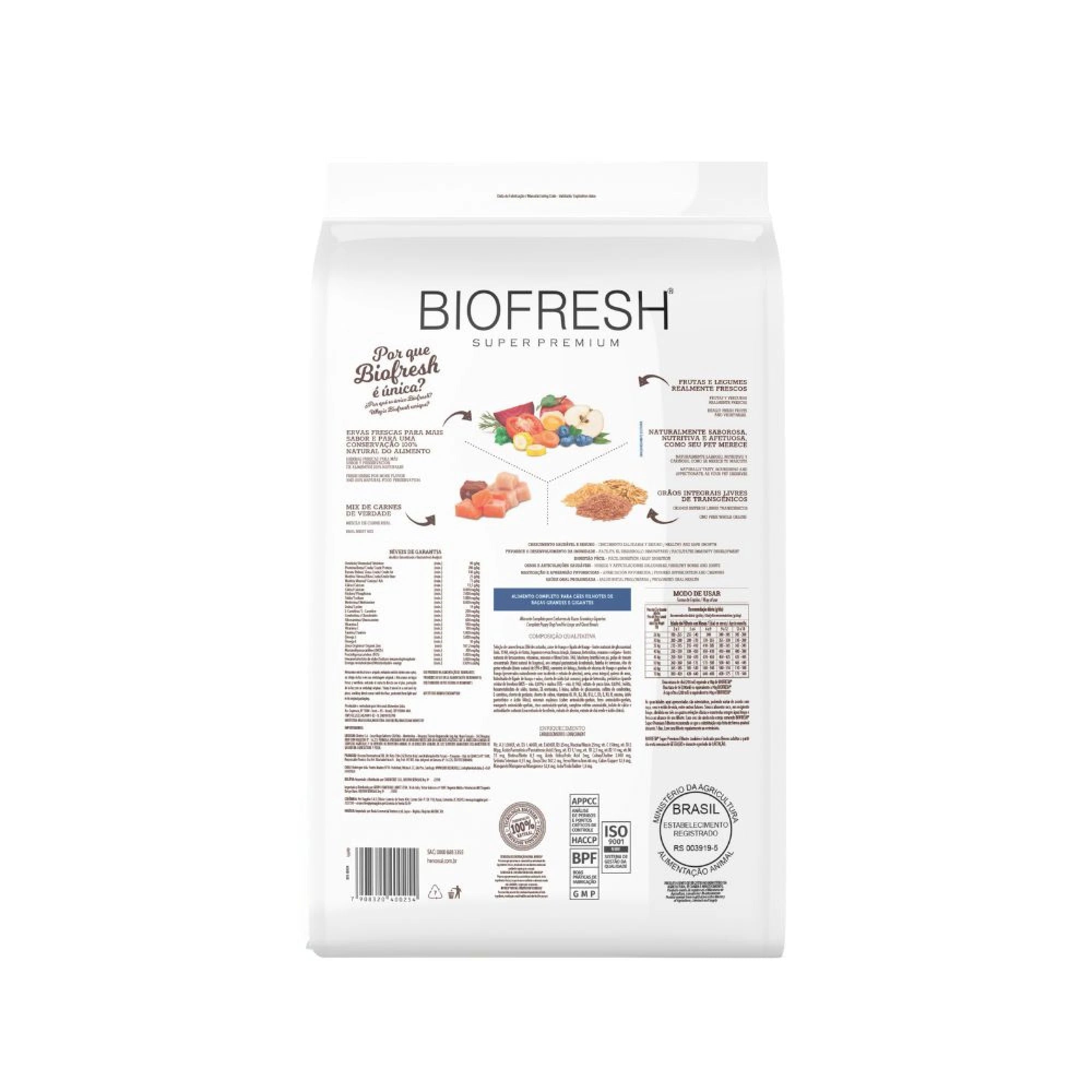 Biofresh Cachorro Raza Grande x 15 Kg - Lavakan
